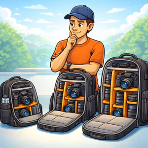 Choosing the right size backpack camera bag for travel photography gear