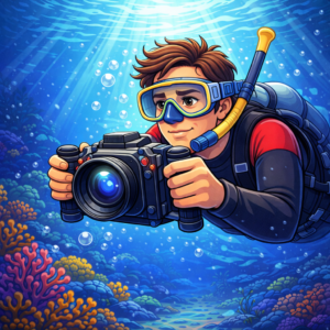 Professional waterproof camera housing for hybrid content creators