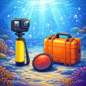 Waterproof camera accessories for travel content creators