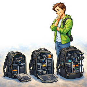 camera backpack size comparison for travel creators