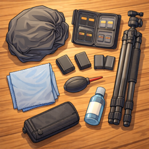 camera bag accessories for travel photography and content creation