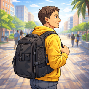 comfortable camera travel backpack for long filming and walking days