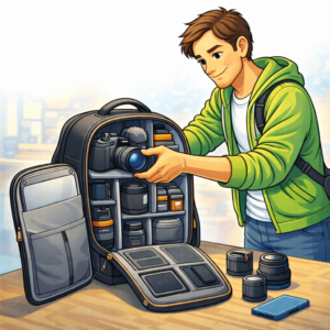 modular camera backpack for professional travel creators