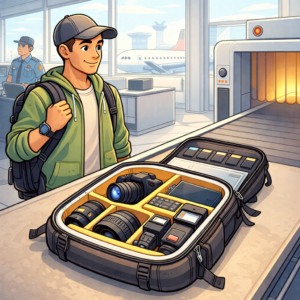 travel photographer in airport security
