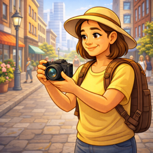 APS-C mirrorless travel camera used for lightweight city photography