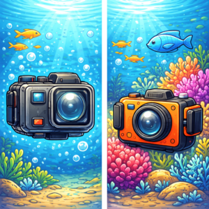 Action vs compact underwater cameras