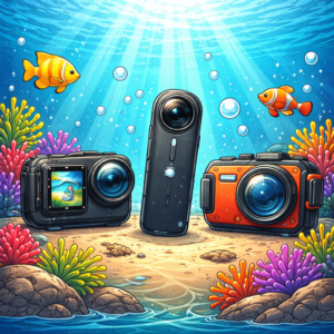 Best affordable underwater cameras displayed