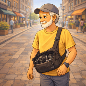 Camera sling bag ideal for lightweight travel photography kits