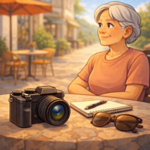 Compact travel camera suited for lightweight travel setups