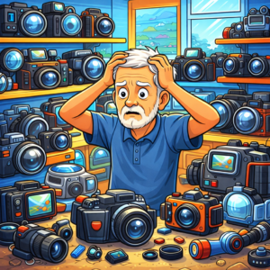 Snorkeler using compact underwater camera